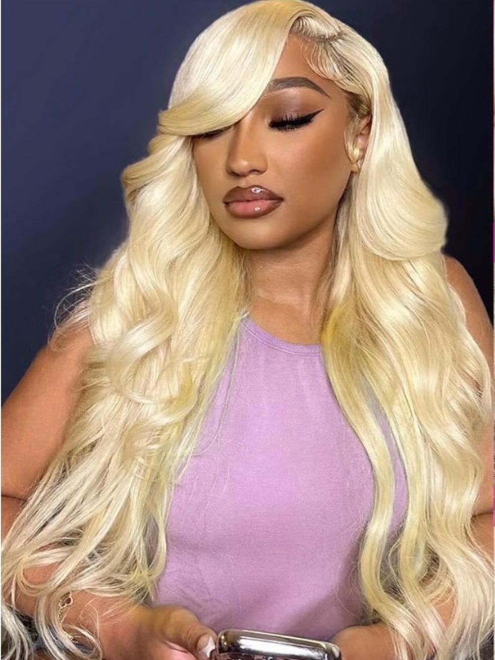 24” Blonde #613 Body Wave Human Hair Wig 13x6 HD Lace Front #068 - Picture 16 of 16